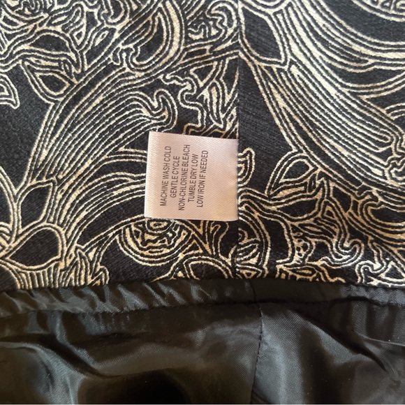 Coldwater Creek Jacket Black/White Peplum-Style, Lined, Size 14 - Picture 7 of 8